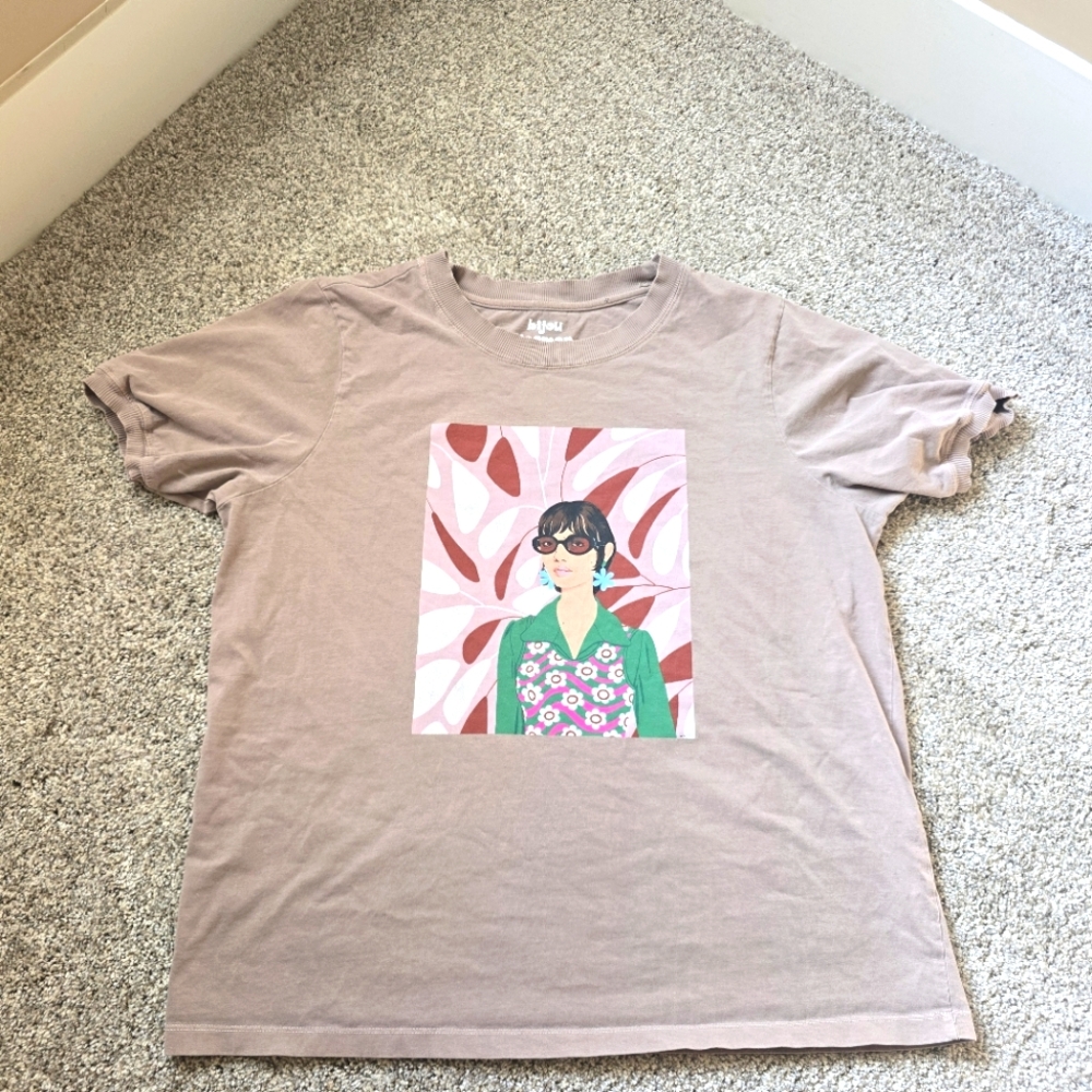 Karma Taupe Ribbed Collar Top Boujie Karman For Target